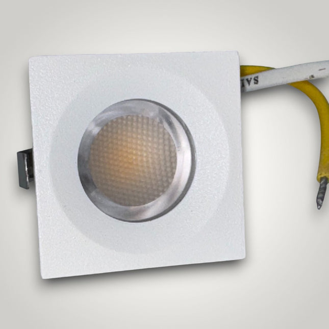 Spot LED Patrat pentru Mobila, 35x35mm, 3W, 3000K, lumina calda