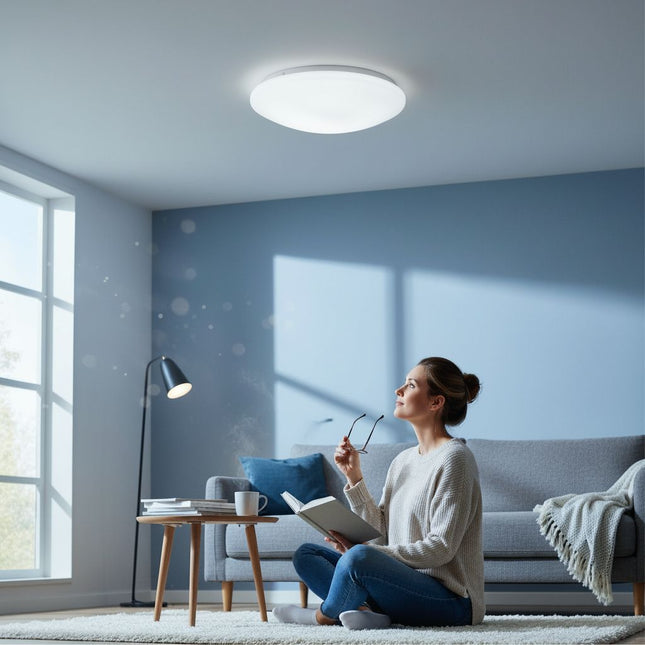 Plafoniera Led Aries rotunda  fi425 48W=450W, 6000K, lumina rece