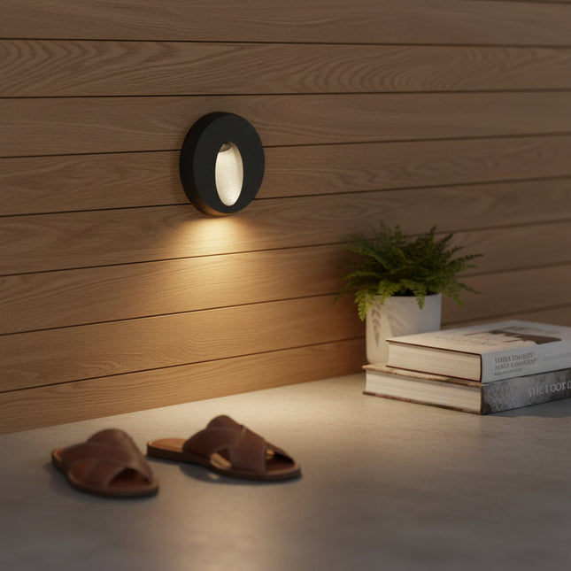 SPOT LED SCARA NEGRU 3W 3000K 68*48MM IP65