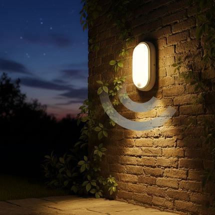 Aplica LED cu senzor de miscare 360°, 8W=60W, 650Lm, IP65