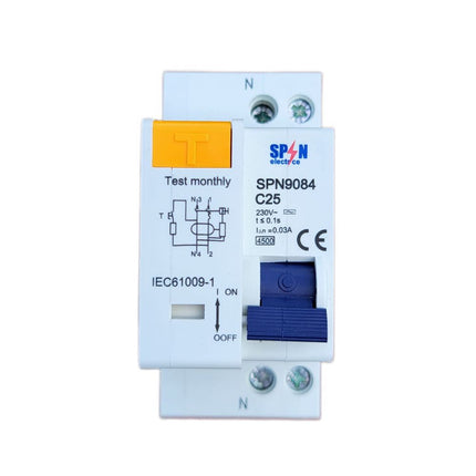 Siguranta automata diferentiala RCBO 1P+N 25A 30mA
