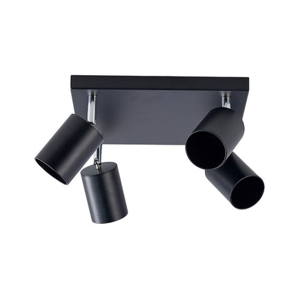 Spot Patrat Reglabil Negru 4 X GU10 250mm