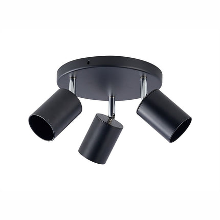 Spot Rotund Reglabil Negru 3 X GU10 200mm