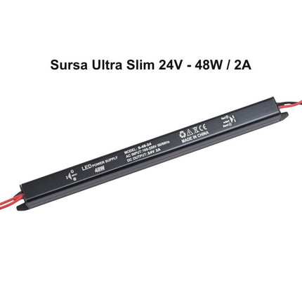 Sursa Alimentare Slim 24V- 48W / 24V 2A