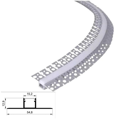 PROFIL ALU PT RIGIPS 3m flexibil 54.8x15.2x12.9mm