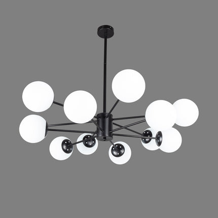 LUSTRA 12 BRATE COSMO NEGRU 12xE27 900x680MM IP20