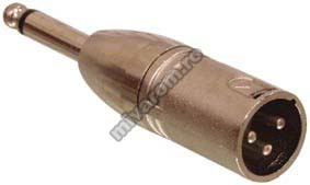 Adaptor XLR tata - jack6,3 tata mono