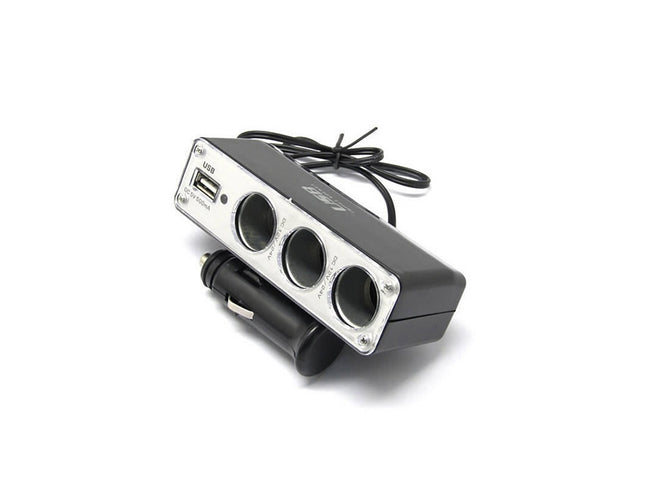 Adaptor bricheta auto x3 cu usb