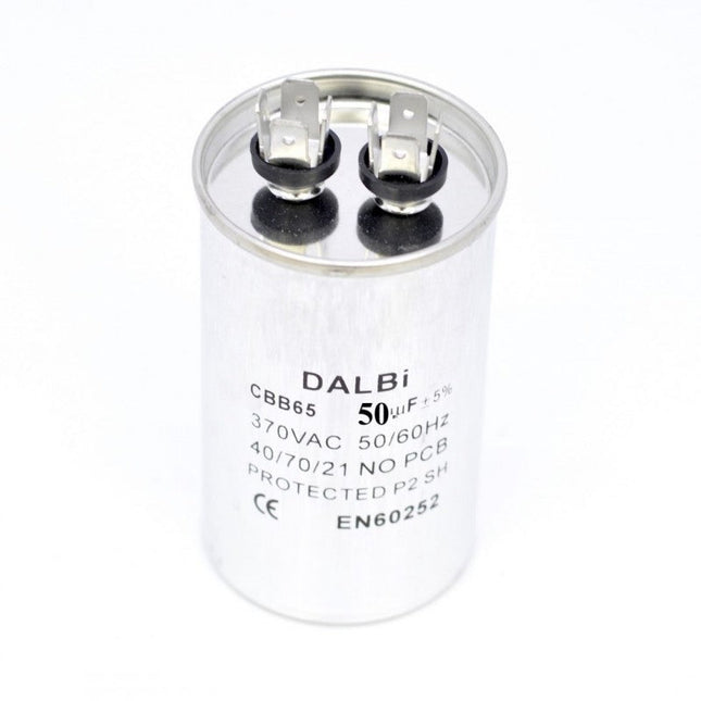 Condensator Aluminiu 370V 50uF pentru instalatii - Componente electronice