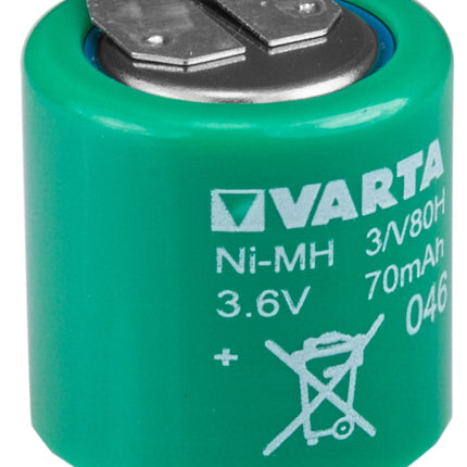 Acumulator Varta 2.4V V3/80H-SLF1/1 cu 2 Pini, Capacitate 80mAh Ni-Mh Bulk