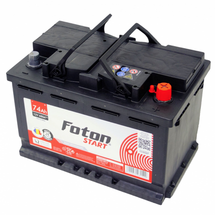 Baterie Auto 12V 74Ah, Pornire 680A, Dimensiuni 278 x 175 x 190 mm Borna+ Dreapta Foton Start