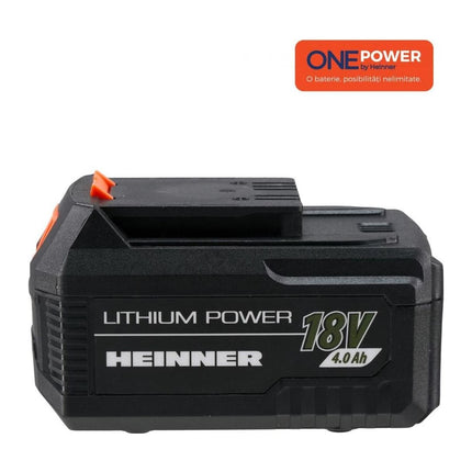 Acumulator Heinner One Power HR-LAC002, 18 V, 4.0 Ah, Li-Ion, cu indicator LED