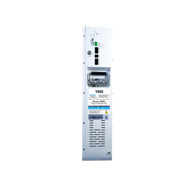 Acumulator LiFePo4 51.2V 100Ah Dimensiuni 625 x 420 x 154 mm Montaj Perete BMS, Wi-Fi, Bluetooth, LCD, M8 - TED007452