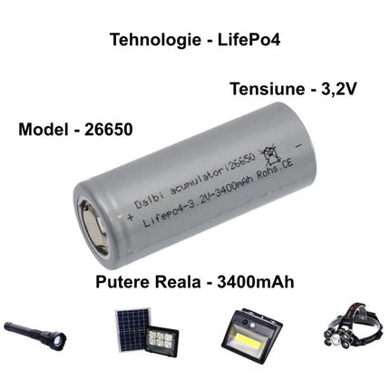 Acumulator - 26650 2V 3400mah