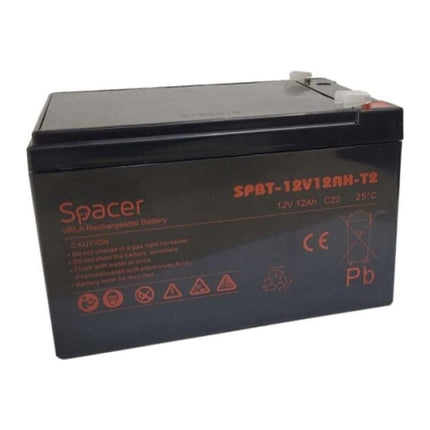 Acumulator UPS Spacer 12V 12Ah, VRLA, terminale F2 (T2) - imagine 5
