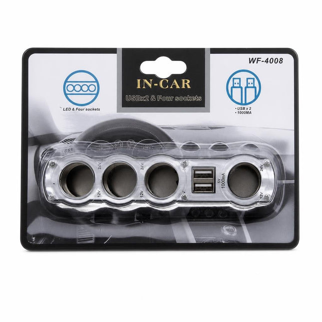 Adaptor bricheta cu fir de la 1 x tata la 4 x mama 12/24V + 2xUSB 5V WF-4008 TED288060