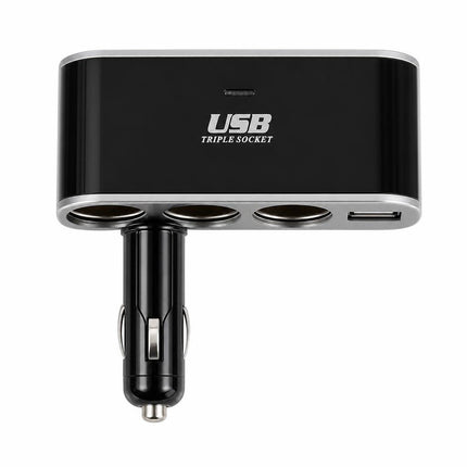 Adaptor bricheta de la 1 x tata la 3 x mama 12/24V + 5V USB WF-0100 / WF-0096 TED288053 - PM1
