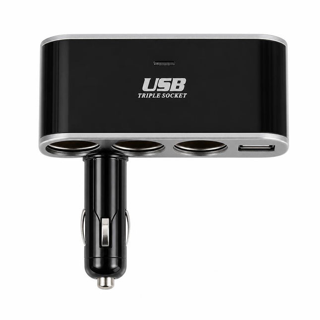 Adaptor bricheta de la 1 x tata la 3 x mama 12/24V + 5V USB WF-0100 / WF-0096 TED288053 - PM1