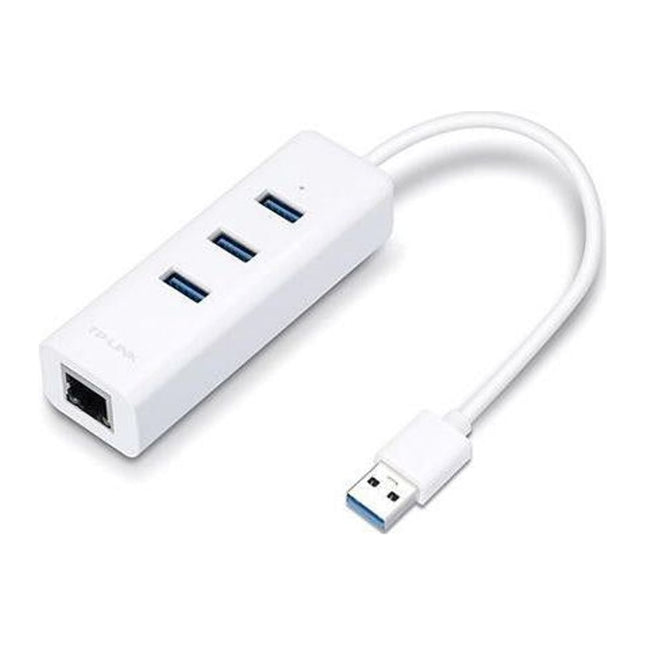 Adaptor USB 3.0 la Gigabit Ethernet TP-Link UE330 cu hub 3 porturi USB 3.0