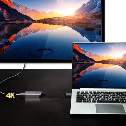 Adaptor USB-C la HDMI 4K Aten UC3008A1, 4096x2160 60 Hz, argintiu - imagine 4