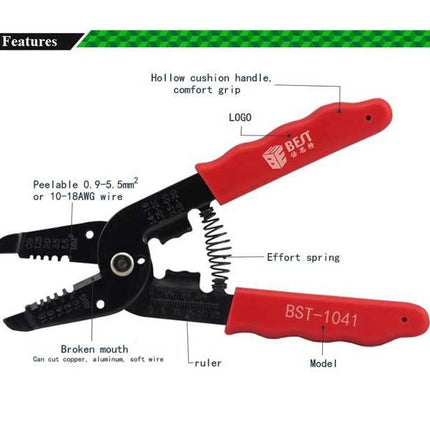 Cleste de dezizolat profesional 0.9-5.5mm2  BST-1041