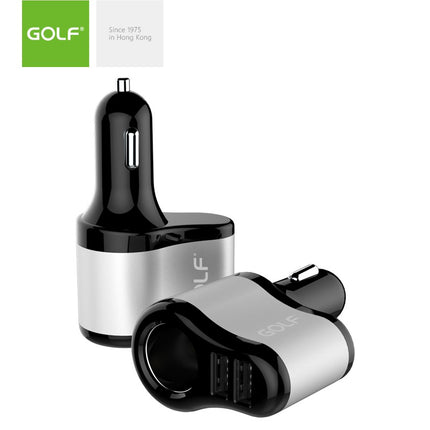Alimentator Incarcator de la Auto la 2x USB-A, Incarcare 2.1A 10W si Mufa Bricheta AUTO, Golf GF-C14