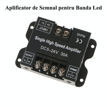Amplificator Banda Led Monocrom, 5V-24V 30A 5V 24V