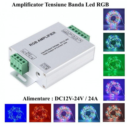 Amplificator Banda Led RGB DC 12-24V 24V 24A