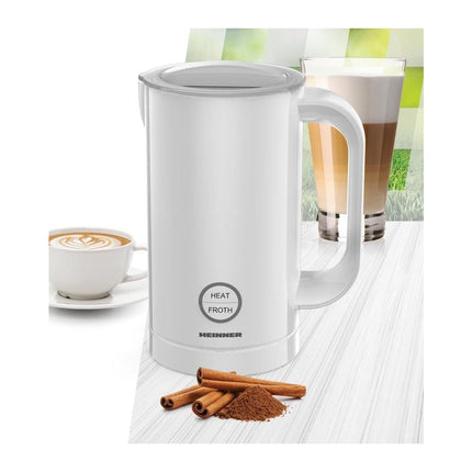 Aparat de spumat lapte Heinner HMFR-450WH, 450 W, spumare 100 ml / incalzire 200 ml, alb - imagine 3