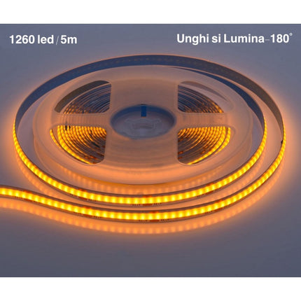 Banda Led COB Flexibila Albastru, verde, 12W 5M