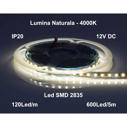 Banda led interior 120 led/m 5m 12V DC
