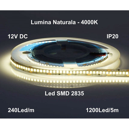 Banda led interior 240 led/m 12V DC