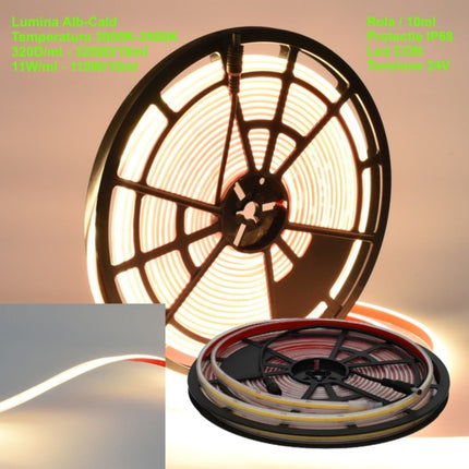 Banda LED COB 24V 11mm 320 IP68