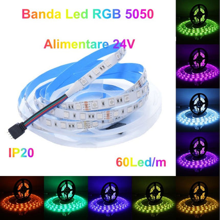 Banda led RGB interior 24V- 5m 24V