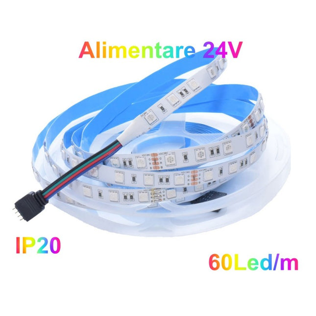 Banda led RGB interior 24V- 5m 24V