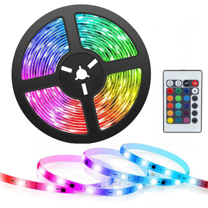 Banda LED RGB cu telecomanda  controller si alimentator, 300 leduri 5 metri IP65, TED