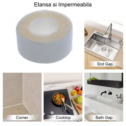 Banda etansare transparenta 8x320cm pentru instalatii