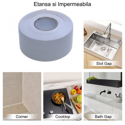 Banda etansare alba 8x320cm pentru instalatii