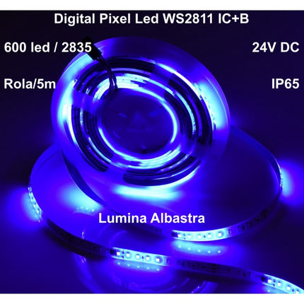 Banda led digitala exterior 24V IC+W 5m