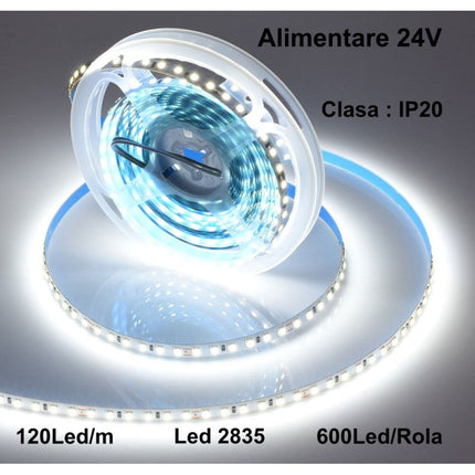 Banda led interior 24V 5m alb-natural
