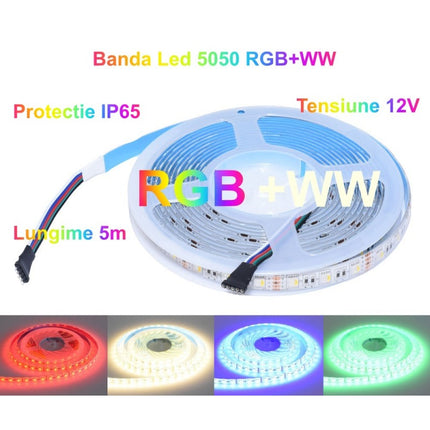 Banda led exterior RGBWW 5m 12V DC