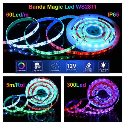 Banda led exterior RGB digital pixel 12V