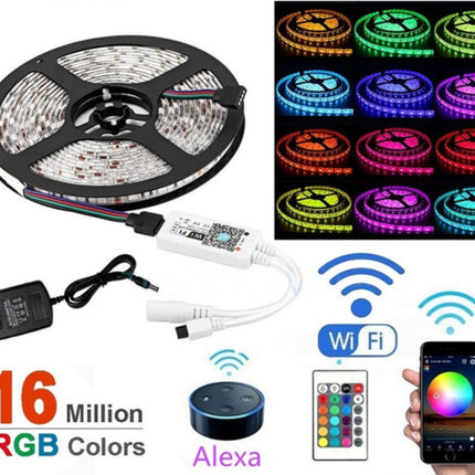 Kit Banda LED RGB cu Telecomanda+WI-FI 60 LED/m 10W/m 12V