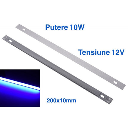 Bara led COB 12V albastru 10W