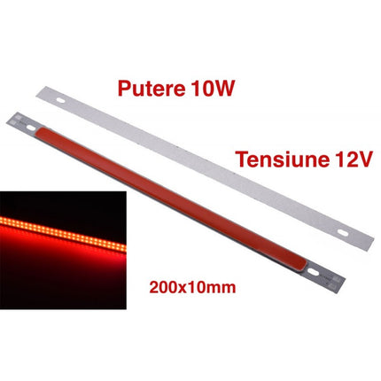 Bara led COB 12V rosu 10W