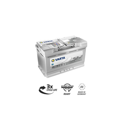 Baterie Auto 12V 80Ah cu Start Stop, Pornire 800A, Dimensiuni 315 x 175 x 190 mm Borna+ Dreapta Varta 580901080