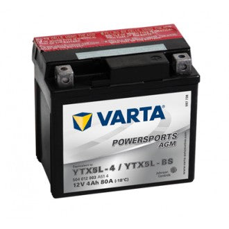 Baterie Moto 12V 4Ah, Pornire 80A, Dimensiuni 114 x 71 x 106 mm Varta AGM Borna+ Dreapta 504012003