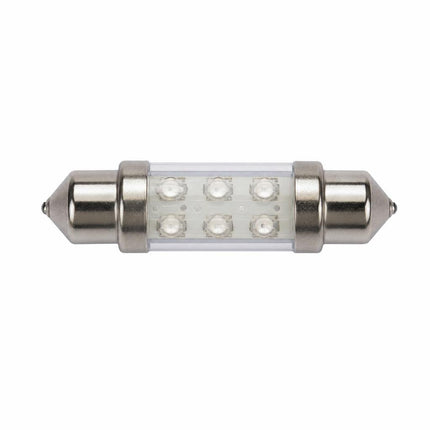 Bec auto 12V T10*36 6 led albastru - Xenon