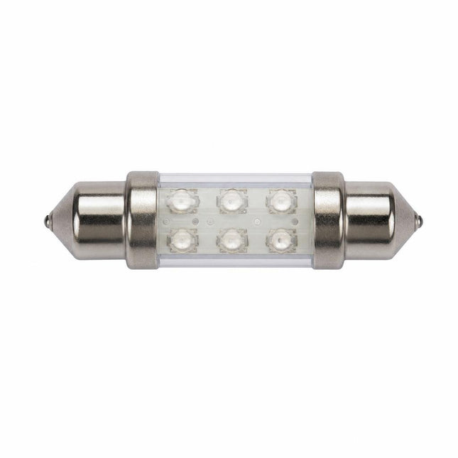 Bec auto 12V T10*36 6 led albastru - Xenon