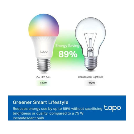 Bec inteligent RGB TP-Link Tapo L535E, E27, 1055 lm, multicolor + alb 2500-6500K, Wi-Fi/Bluetooth - imagine 8